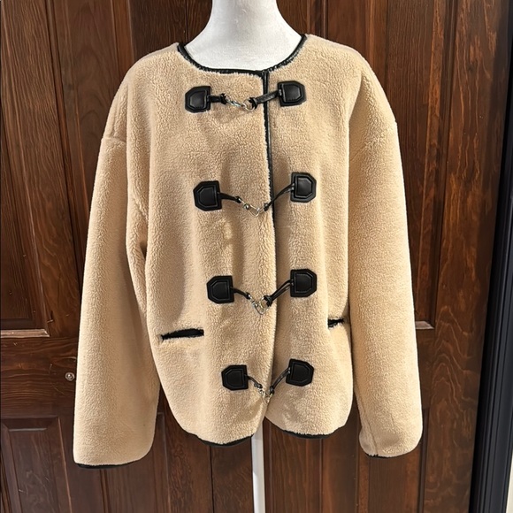 Cozy Tan Toggle Jacket - Picture 1 of 6